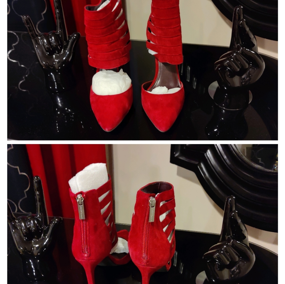 BCBGeneration Heels Red Suede